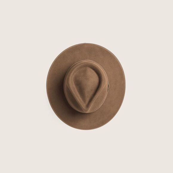 Will & Bear Calloway Tan | Brown Widebrim Wool Fedora Unisex NEW NWT - Picture 2 of 9